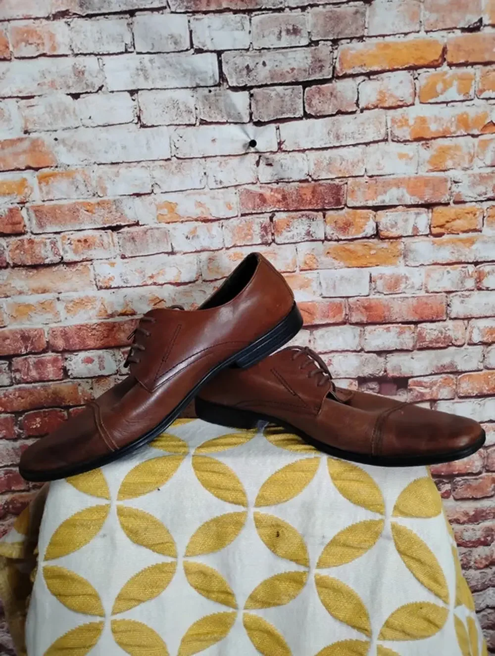 Stacy Adams Men's Leather Lace Up Dress Shoes Size 11 Brown